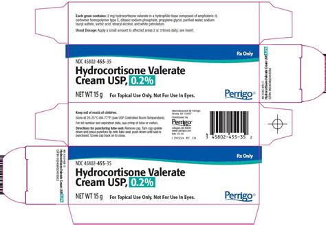 Hydrocortisone Valerate Cream - FDA prescribing information, side ...