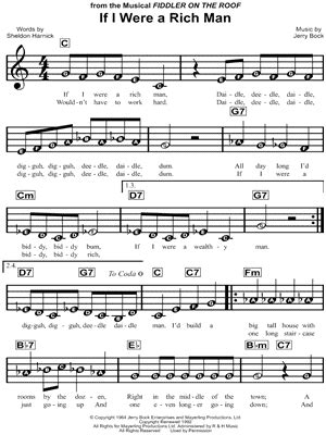 "If I Were a Rich Man" Sheet Music - 18 Arrangements Available Instantly - Musicnotes