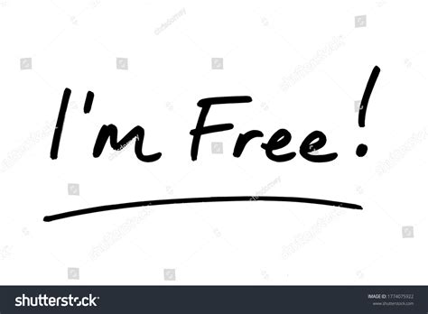 Im Free Handwritten On White Background Stock Illustration 1774075922 | Shutterstock