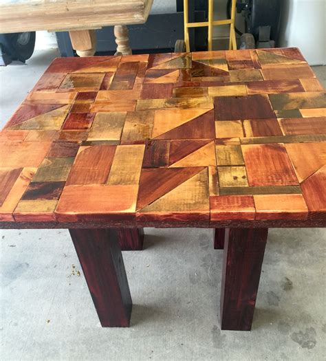 Scrap wood end table | Muebles, Madera