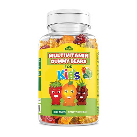 Alfa Vitamins Kids Complete Daily Gummy Vitamins: Multivitamin & Vitamin C, B12 , D3, Iodine ...