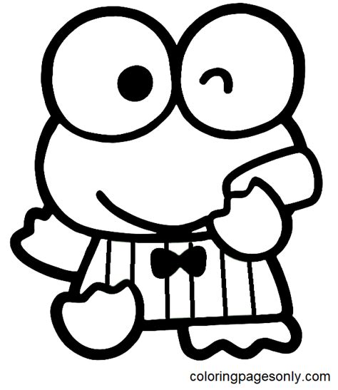 Keroppi Sanrio Coloring Pages - Free Printable Templates