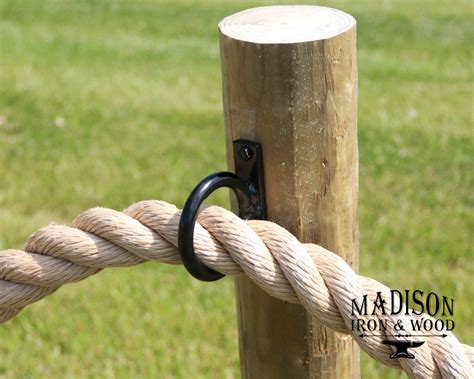 Heavy Duty Metal Nautical Rope Fence Rings for Round Posts - Etsy UK