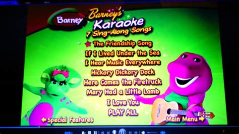 Barney Dvd Menu More