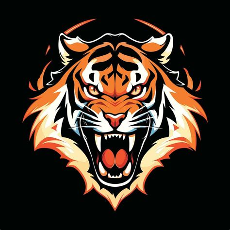 Tiger Head Mascot Logo for Esport. Tiger T-shirt Design 25727922 Vector Art at Vecteezy