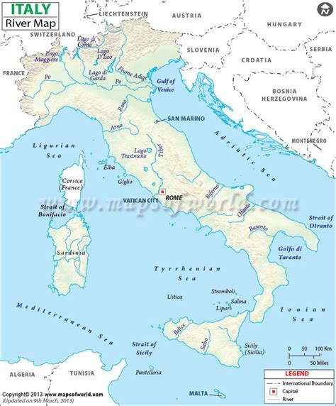 Rivers in Italy Map | Italy Rivers Map | Italy map, Map, Italy