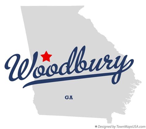 Map of Woodbury, GA, Georgia