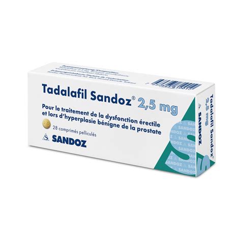 TADALAFIL Sandoz 2.5 mg 28 cp 28 Stück | Avec ou sans ordonnance | -20%