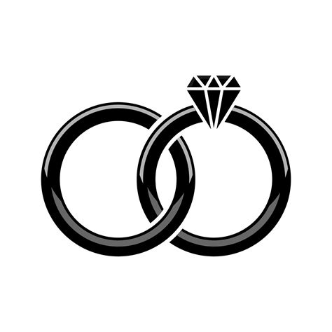 Anillos De Boda Signo Símbolo De Diseño Vector Stock, 46% OFF