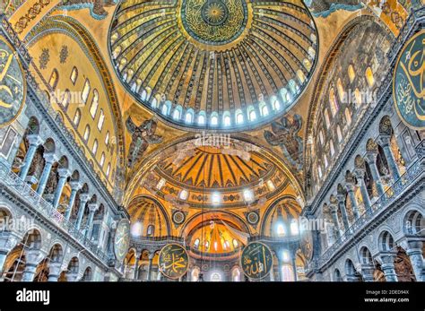 Hagia Sophia Church Interior, HDR Image Stock Photo - Alamy