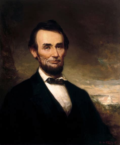 President Lincoln Portrait - George Henry Story Painting by War Is Hell Store - Pixels