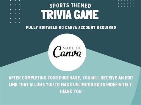 Printable Sports Trivia Games: Instant Download for Home Fun Perfect for Sports Enthusiasts of ...