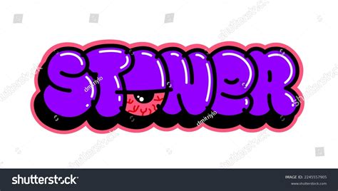 Stoner Graffiti Red Stoned Eye Medical: vetor stock (livre de direitos ...