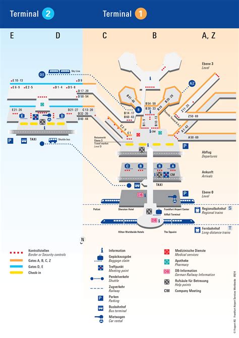 Frankfurt Airport Map (FRA) - Printable Terminal Maps, Shops, Food, Restaurants Maps | Tripindicator