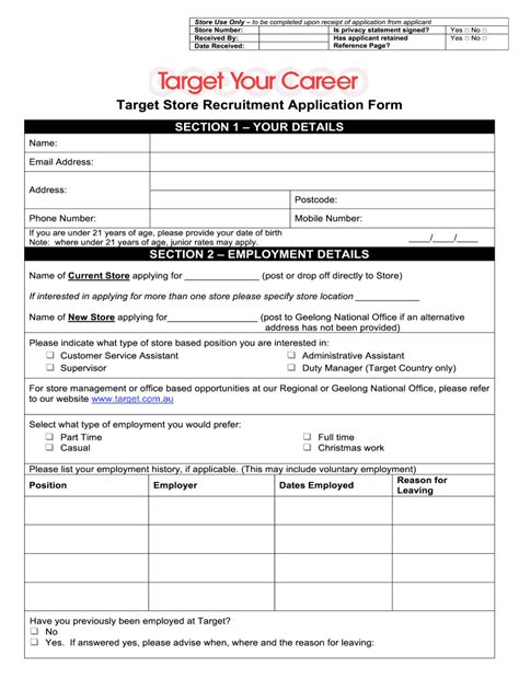 Target Job Application Pdf - Fill Online, Printable, Fillable, Blank ...