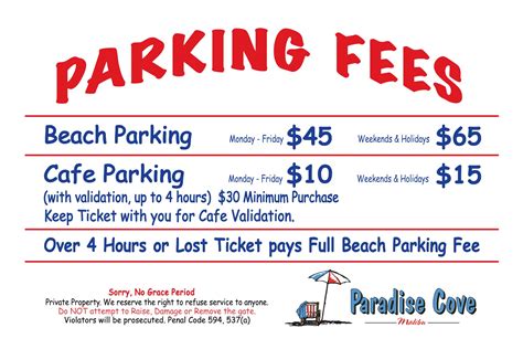 Paradise Parking - Paradise Cove Malibu