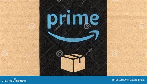 Amazon prime label editorial stock image. Image of ecommerce - 106498099