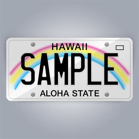 Hawaii License Plate Replica, reflective