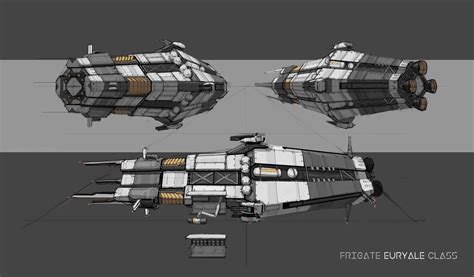 Spaceship Frigate Concept Art