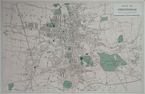 Antique Maps of Cheltenham in Gloucestershire