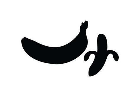 Banana Silhouette Vector Free Download | Silhouette vector, Vector free ...