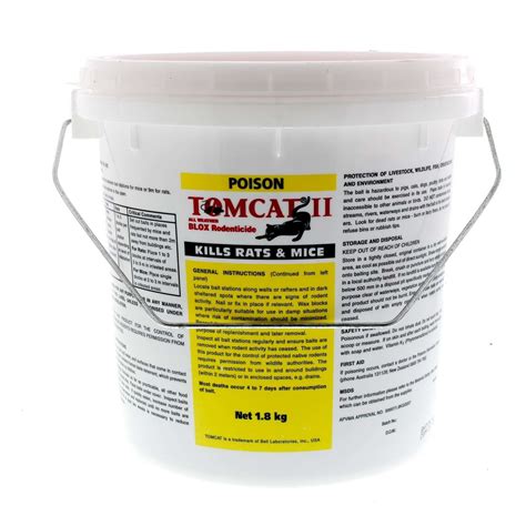 Bell Labs Tomcat II Rat Blox All Weather Rodenticide Brodifacoum 1.8kg ...