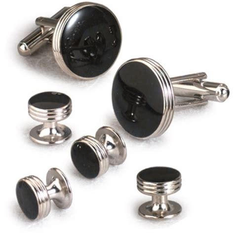 Beveled Black Onyx Cufflinks