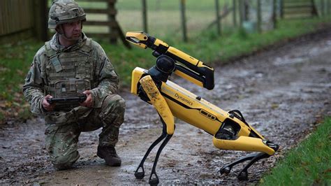 Robots could be used to support soldiers in combat - BBC News