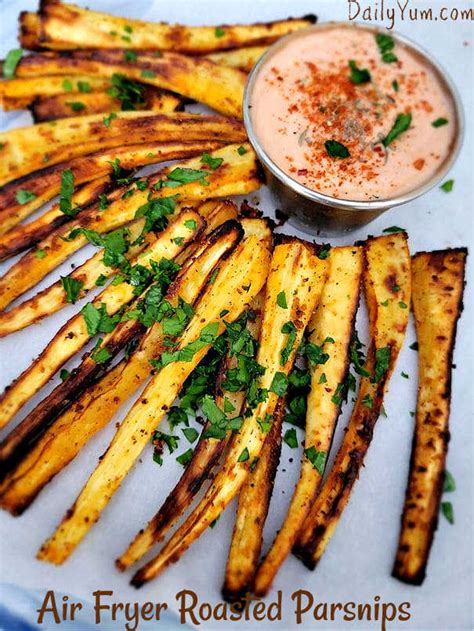 Air Fryer Roasted Parsnip with Garlic and Herbs - Daily Yum