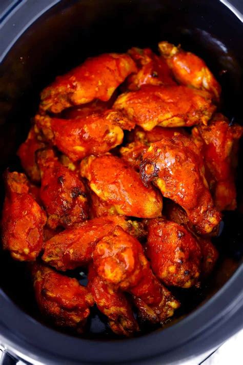 Slow Cooker Buffalo Wings (fall-apart tender!)- Bowl of Delicious