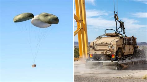 US Army tests new parachute tech that airdrops military trucks combat-ready