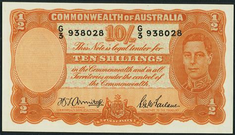 Australia 10 Shillings banknote 1942 King George VI|World Banknotes & Coins Pictures | Old Money ...