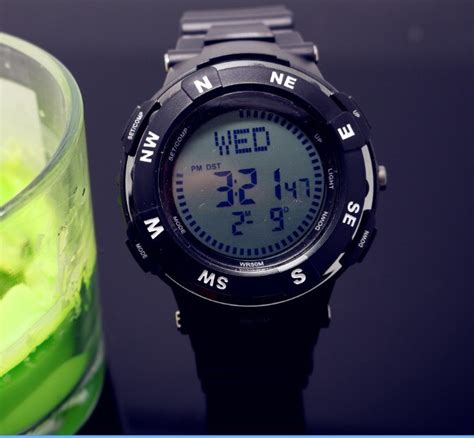 2016 new Luxury men's digital compass watches women led swimming 50M waterproof watch boys&gilrs ...