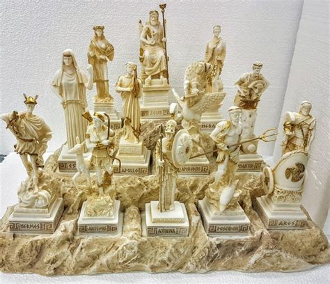 Set 12 Olympian Gods of Mount Olympus Sculpture Figure | Etsy