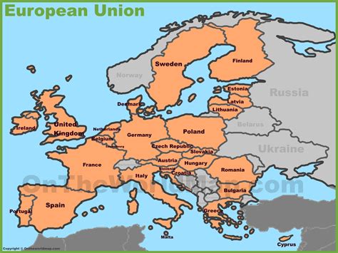 European Union countries map