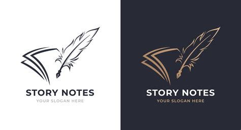 note and quill logo design 3112690 Vector Art at Vecteezy