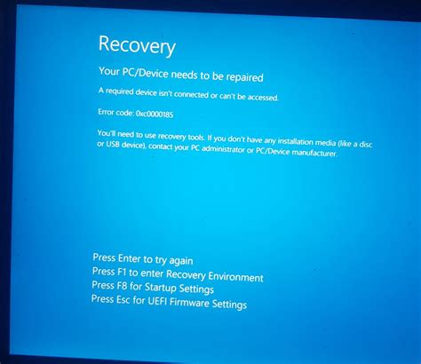 Fix: Windows 10 Blue Screen Recovery Error 0x0000185 - IR Cache