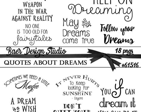 Dreams Quotes:digital Word Art Wishing Quotes Quotes About - Etsy