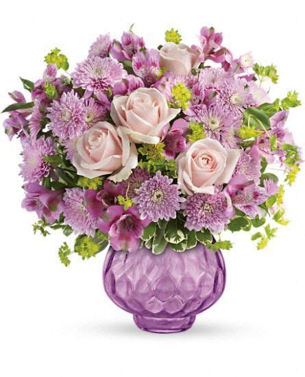 Teleflora's Lavender Chiffon Bouquet Flowers - reminds me of my Mom | Get well flowers, Lavender ...