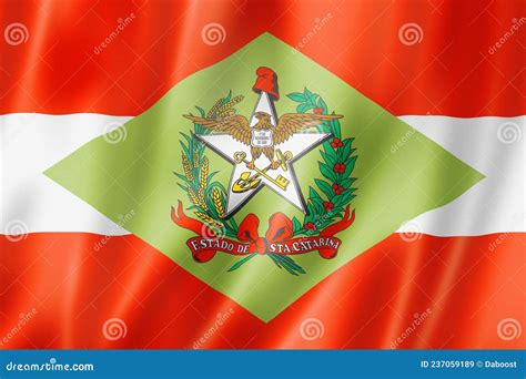 Santa Catarina State Flag, Brazil Stock Illustration - Illustration of ...