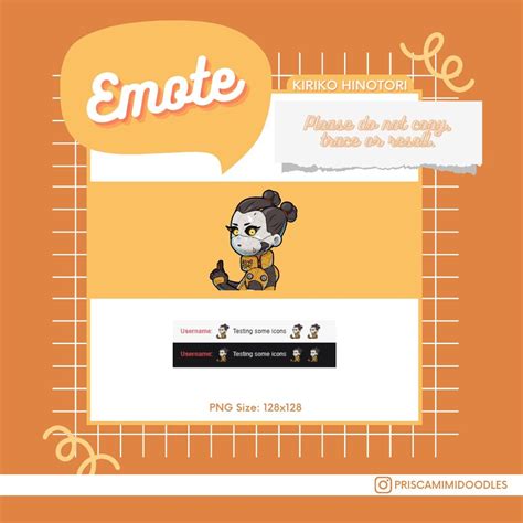 Twitch/discord Kiriko Hinotori Emote - Etsy