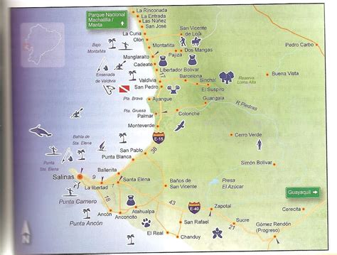 map from guayaquil to vilcabamba | Map of South Ecuador Coast ...