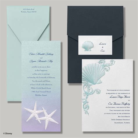 under the sea | ocean, beach, destination wedding invitation | Disney fairy tale weddings: Ariel ...