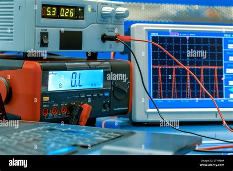 electronic measuring instruments in hitech computer laboratory Stock Photo - Alamy