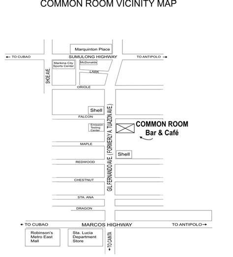 Common Room Vicinity Map