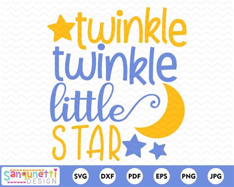 Twinkle Twinkle Little Star Svg Nursery Rhyme Cut File for - Etsy