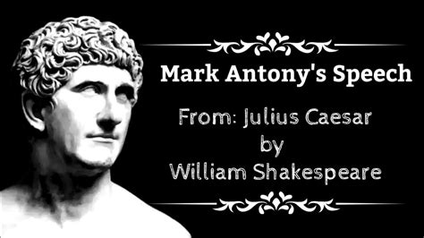 Mark Antony's Speech || Julius Caesar by William Shakespeare - YouTube