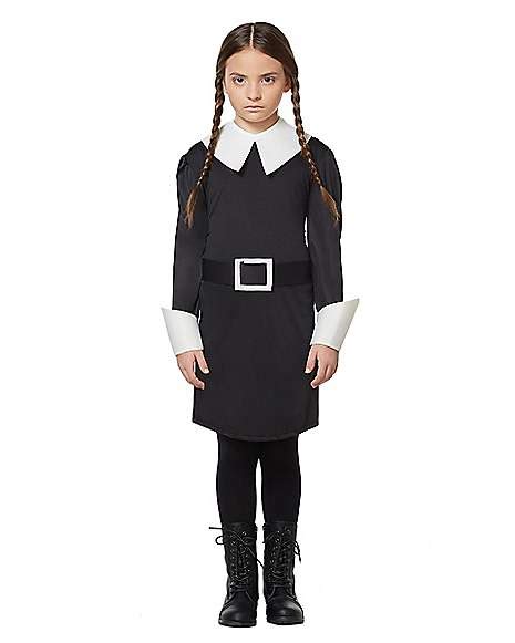 Kids Wednesday Addams Costume - Addams Family - Spirithalloween.com