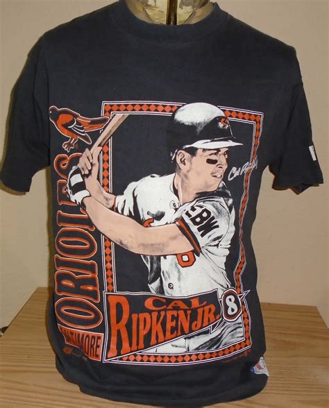 vintage 1992 Baltimore Orioles Cal Ripken Jr. 8 baseball Black XL t ...