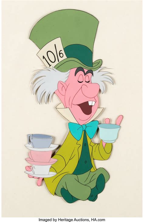 Alice in Wonderland Mad Hatter Production Cel (Walt Disney, | Lot ...